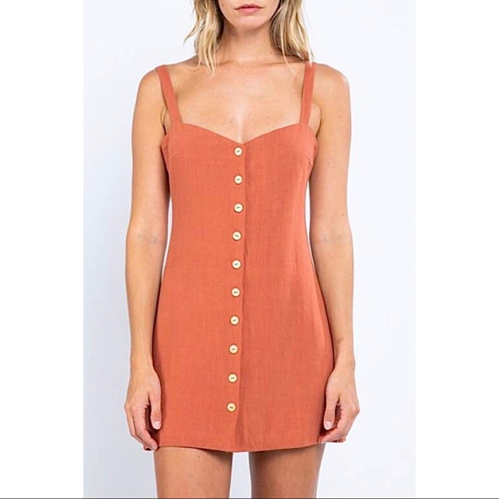 Clay Button Up Dress